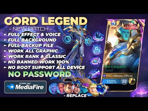 NEW Script Skin Gord Legend - The Conqueror No Password | Full Effect Voice | Patch Terbaru