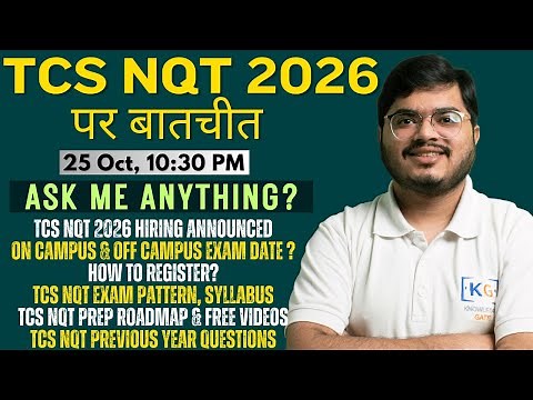 TCS NQT 2026 Full Details | Exam Pattern, Syllabus, Registration, Exam Date, PYQs (Ask Me Anything?)