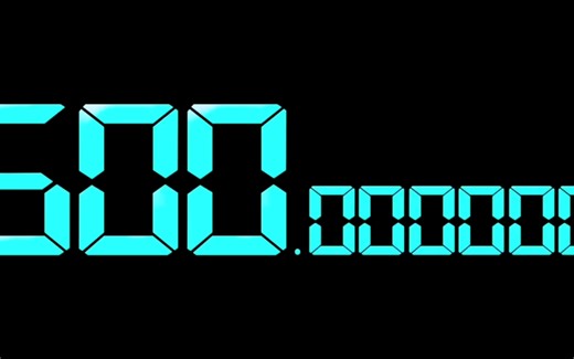 500秒倒计时 (精确到0.000001秒，每秒报数)