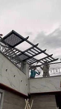 ￼ balcony Pergola installation ￼