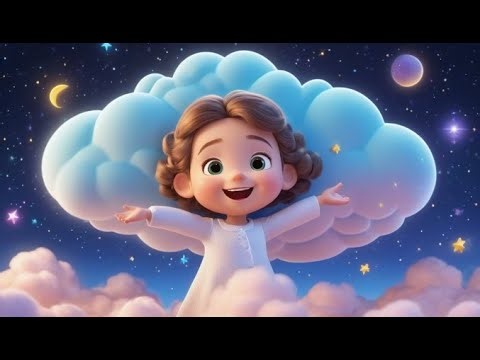 Uma Pequena Nuvem Flutuando ao Lado da Lua | Canção em | Músicas para Crianças | Canções de Ninar