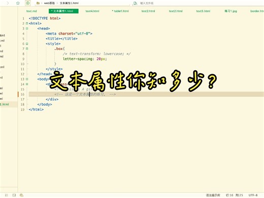 css样式之文本属性