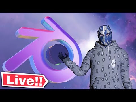 LIVE Blender 1hr Challenge | Redline logo Again