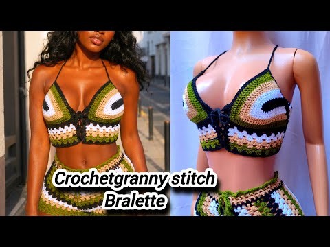 Crochet Granny Stitch Bralette Tutorial ✨ Beginner Friendly Crochet Top