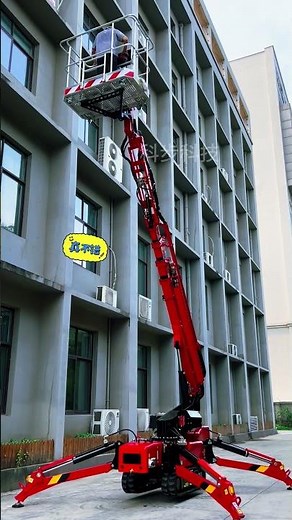 Miniature crawler spider type aerial work platform vehicle #highaltitude #automobile