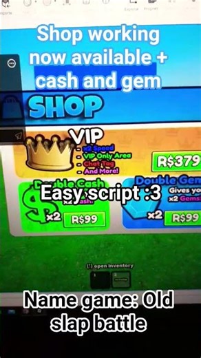 easy script, go play now in old slap battle