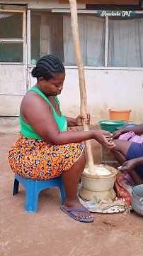 African Traditional Food: Fufu Recipe #shorts #villagelife #villagecooking