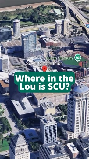 Where in the Lou is SCU? 🤔📌 Visit us at our Ballpark Village branch located at 6 Cardinal Way, St. Louis, MO! Get directions and find more SCU branches at scu.org/locations | Scott Credit Union