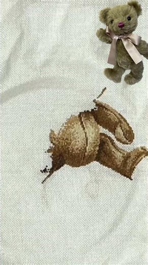 Making a Teddy Bear Cross Stitch🧸
