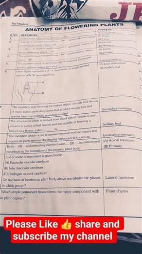 #bio NEET 2026/2027: ANATOMY QUESTIONS YOU MUST KNOW! (High-Yield MCQs)