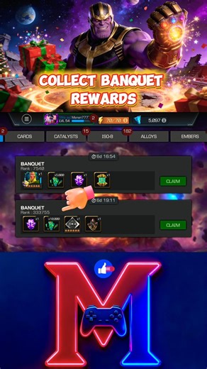 Collect Banquet Rank Rewards NOW! 7★ Titan Crystal + Rare Champs MCOC
