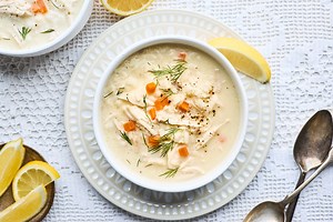 Simple Classic Avgolemono Soup Recipe (Greek Egg Lemon Chicken Soup) • Olive & Mango