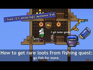 Terraria Angler's quests with complexity ─ It's about fishing...