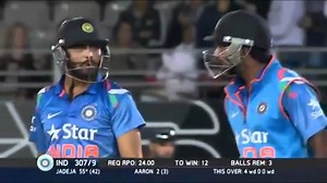 Watch: Ravindra Jadeja stages an amazing finish v New Zealand at Auckland