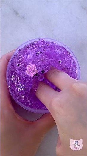 Crunchy ASMR 🌸 Black Mamba from Fingerheart Slime #slime #asmr #slimeasmr #satisfying
