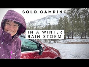 Solo VAN CAMPING in the rain. No talking. Diesel heater keeps minivan warm! [ ASMR | relaxing ]