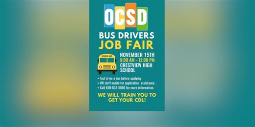 Bus driver job fair in Okaloosa County