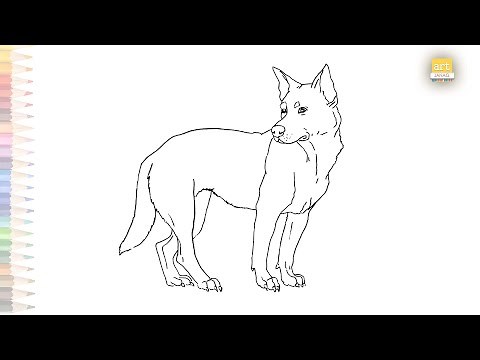 Australian Cattle Dog drawing 2 | How to draw Australian Cattle Dog step by step | Dog art tutorials