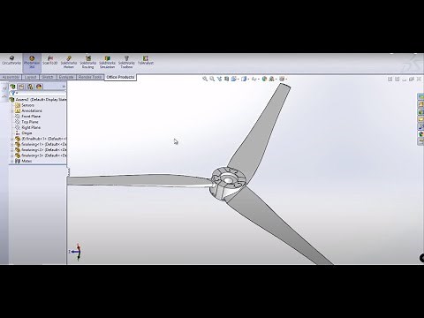 Wind Turbine Blade & Hub Design | Solidworks Tutorial