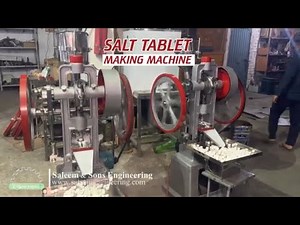 Salt Tablet Making | Single Punch Tablet Press Machine in Action