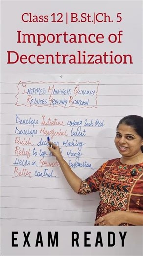 🔥 Importance of Decentralization | Class 12 BST | Exam Ready