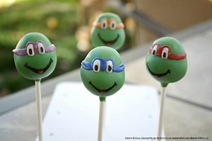 NINJA TURTLE CAKE POPS...a fun cake pop tutorial by Deanna!! A sweet treat idea for your little ninja turtle fans! http://www.momsandmunchkins.ca/2015/02/17/ninja-turtle-cake-pops/ | Moms & Munchkins