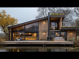 Explore Trendy Modern Cabin House Designs with Spectacular Riverfront Views