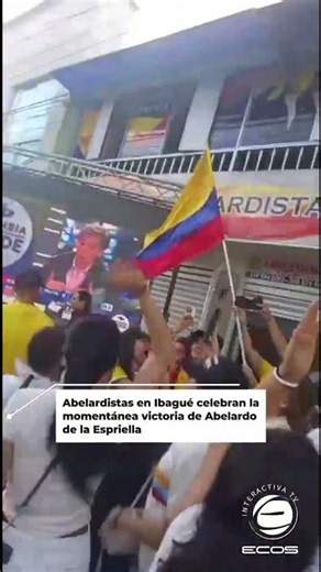#Ahora | 🐯 Abelardistas en #Ibagué celebran la momentánea victoria de Abelardo de la Espriella