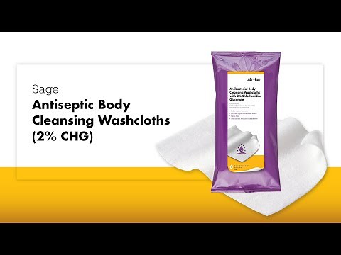 Sage Antiseptic Body Cleansing Washcloths (2% CHG)