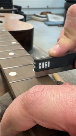 Back after a long #hiatus, here is my process for crowning and polishing frets. . . . . Im not paid(cash or kind) by them, but thanks to @StewMac for the z-file and tape, and thanks to Doug Proper and #theloothgroup for the tri-file tips and tricks. . . . #luthier #luthiersoftiktok #fret #guitar #guitarrepair #fyp