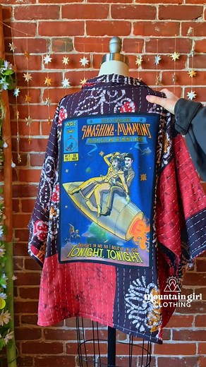Kantha band jackets coming to the shop this week! Stay tuned you beautiful pumpkin heads 🎃 🧵 #boehmianstyle #upcycledfashion #bohostyle #smashingpumpkins #tonighttonight | Mountain Girl Clothing