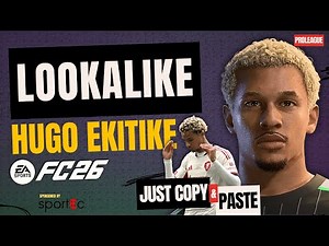 EA FC 26 Hugo Ekitiké Lookalike | Realistic Face Creation Guide for Pro Clubs & Career Mode