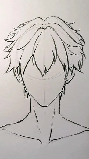 Learn How to Draw Male M-Shaped Bangs with this Art Tutorial