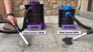 5.2 Gallon Ash Vacuum Cleaner with 1200W Powerful Suction, Ash Vac Collector with Wheeled Base for Fireplaces, Pellet Stoves, Wood Stove, Log Burner, Grills, Pizza Ovens, Fire Pits