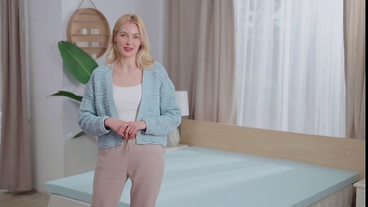 RECCI 2.5 Inch Gel Infused Memory Foam Mattress Topper, Pressure Relieving & Cooling, CertiPUR-US Certified, Queen Size