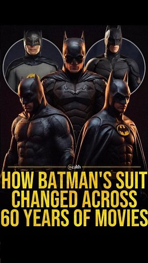 Every Batman Suit Ever 🦇 60 Years of Evolution #batman #thebatman #dcuniverse