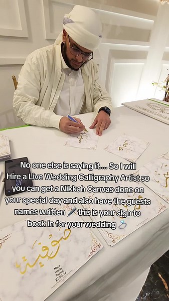 Live Wedding Calligraphy for Your Special Day