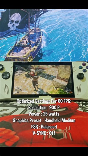 BEST ROG Ally Z1 Extreme Settings for AC Black Flag Resynced 🔥 | 60 FPS #clipacworld #assassinscreed