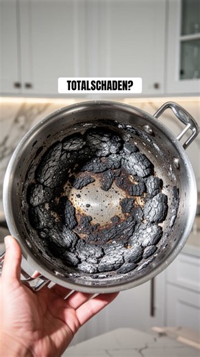 Eingebrannte Töpfe schnell reinigen – einfacher Trick