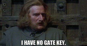 I have no gate key.