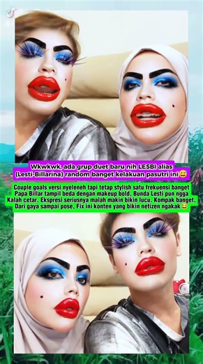 Couple Kompak Tapi Bikin Ngakak! Transformasi Glamor Leslar 💋 #leslar #lestikejora #rizkybillar