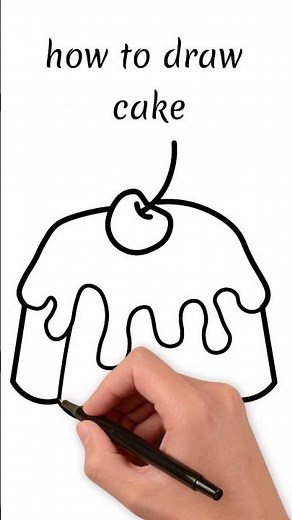How to Draw Cake for Kids | बच्चों के लिए केक बनाना सीखें | Easy Cake Drawing Step by Step |KidsTube