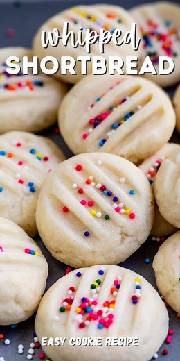 Buttery Whipped Shortbread Cookies - Crazy for Crust