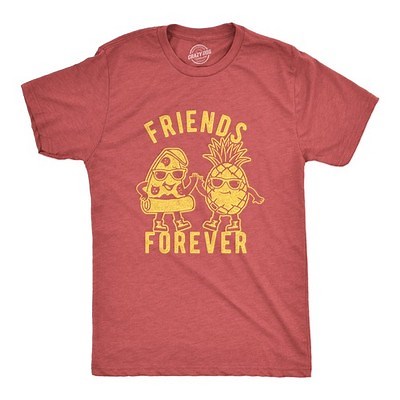 Mens Friends Forever Pizza and Pineapple T Shirt Funny Novelty Food Graphic Tee | eBay