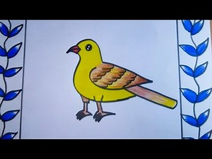 Chidiya Ka Chitra / How To Draw A Sparrow / Sparrow Drawing Easy / Gauraiya Drawing / Birds Drawing
