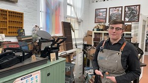 New Member Feature: Shuttle Press & Bindery at The Velvet Mill located at 22 Bayview Ave. Stonington, CT. Dana is a very talented artist that has pressmanship in her blood! Working off of antique presses (one having belonged to her great grandfather), she makes custom pieces, repairs cherished books and offers various artisan paper goods. Visit her shop located next to Masa Artisanal Sandwiches and across from Whitecrest Eatery! Shuttle Press & Bindery is open Thursday & Friday 12-5PM, Saturday 