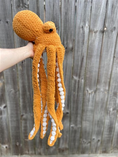 XL Giant Crocheted Octopus Plushie | Octopus Stuffed Animal | Nautical Decor for Ocean Lover - Etsy