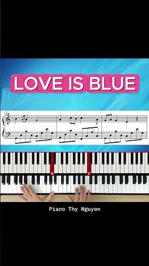 LOVE IS BLUE - #pianotutorial #shorts