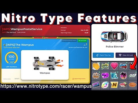 Hidden Features/Secrets in Nitro Type