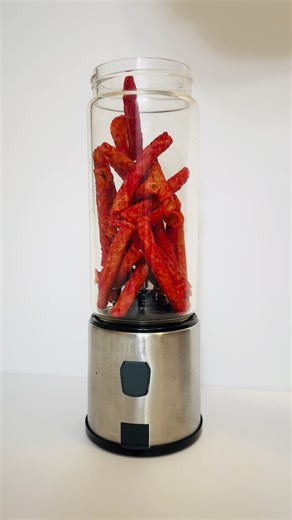 Spicy Takis Powder in Mini Blender 🌶️😱#shorts